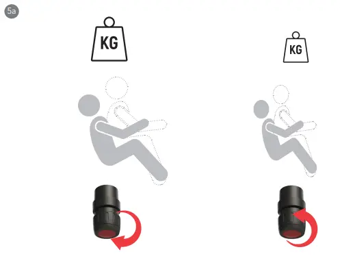 Weerstand van het bewegingsmechaniek van de HÅG Capisco aanpassen Weerstand van het bewegingsmechaniek van de HÅG Capisco aanpassen