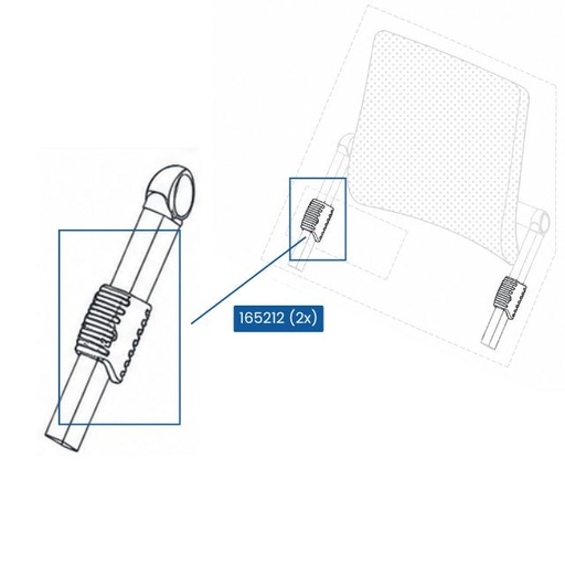 Pièce de rechange HAG H03 – Bouton coulissant de réglage du dossier (Lot de 2)